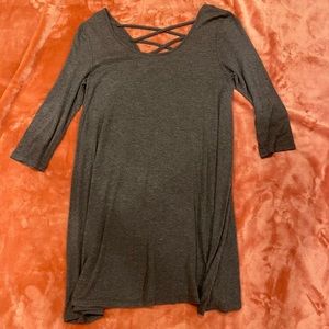 gray tshirt dress